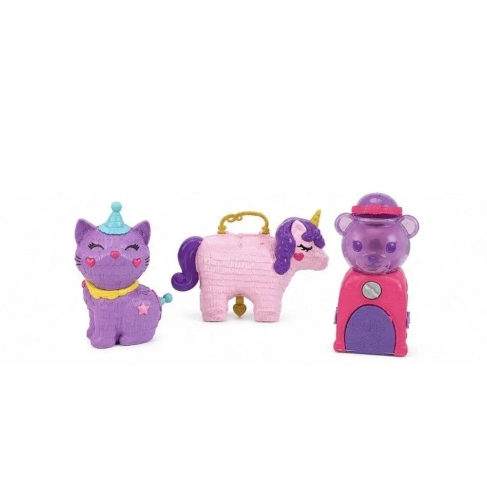 Polly Pocket Bundle‎ Lot 3 Compacts Dolls Accessories READ Description